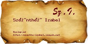 Szánthó Izabel névjegykártya